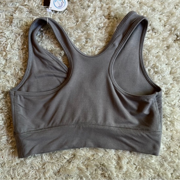 Kindred Bravely French Terry Racerback Nursing Sleep Bra in Grey Size Medium - Picture 5 of 8